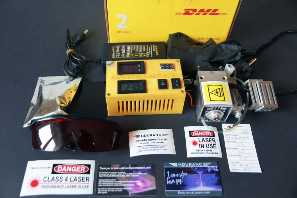 An Endurance laser attachments (add-ons) for your 3D printer and CNC machine. Improve your 3D printer or CNC machine.