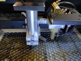 An Endurance 4 watt infrared diode-pumped solid-state (DPSS) laser metal marking head