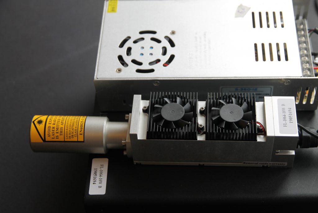 An Endurance 532 nm impulse DPSS laser module 4.5 watt power output