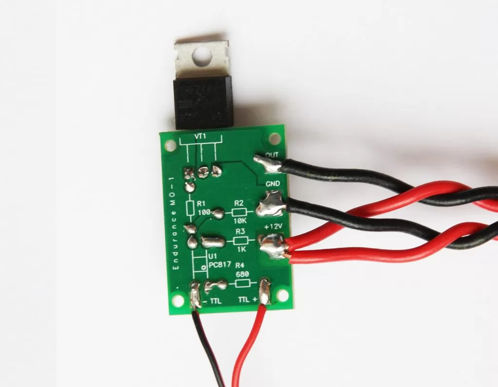 About Endurance MO1 PCB. The driver board to run the laser from external power supply.